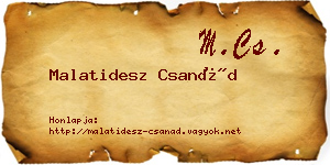 Malatidesz Csanád névjegykártya